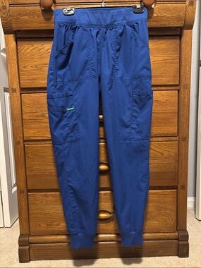 Landau Cargo Jogger Scrub Pants Royal Blue Women’s Size Small